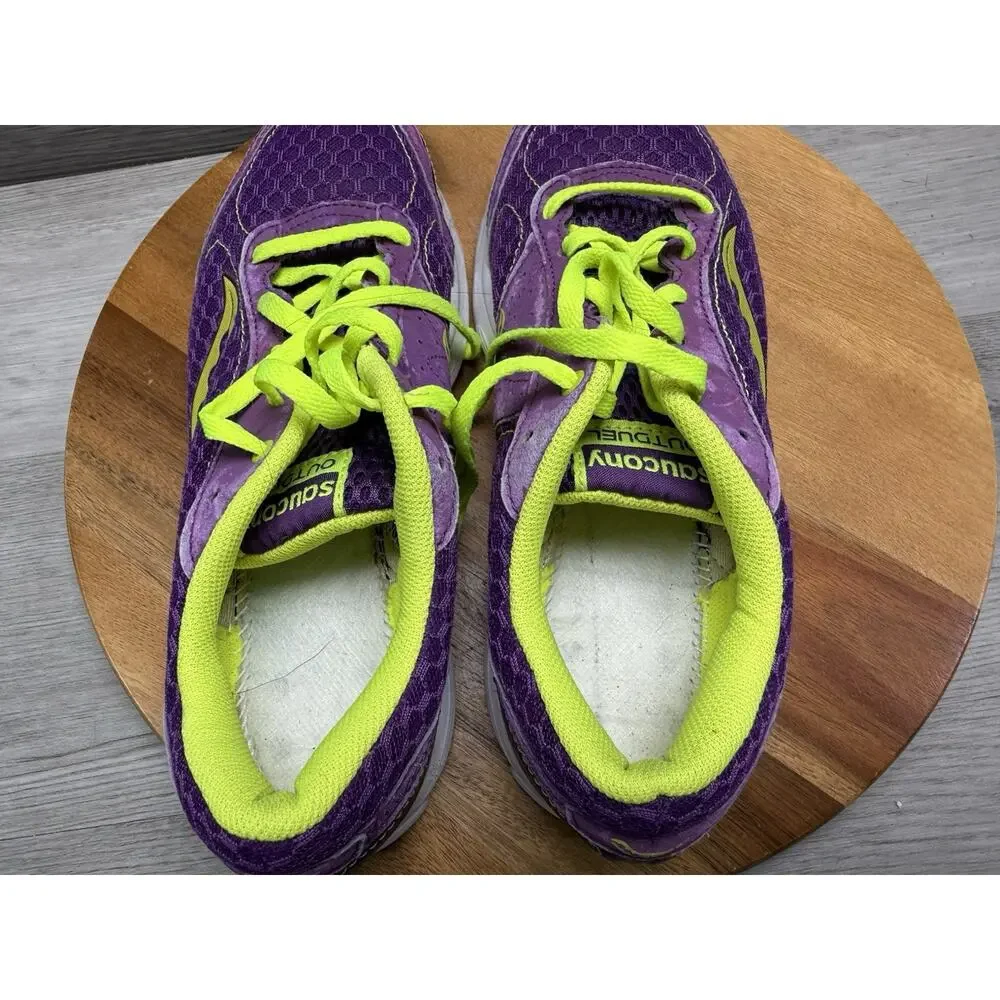 Saucony Outduel 15146-3 Shoes, Women’s Size 8 Purple Neon Green/ Yellow